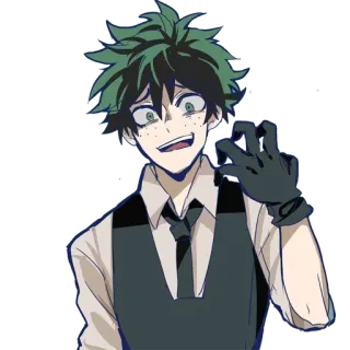 😬 Izuku Midoriya My Hero Academia Anime, Manga, My Hero Academia, Izuku Midoriya, Deku, Personaje, Fanart telegram sticker