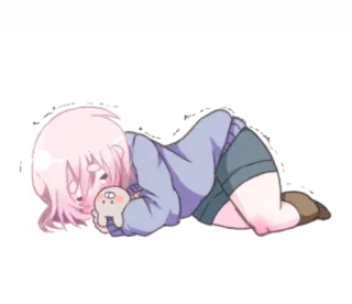 😪 Anime, Chibi, Kawaii, Lucu, Gadis, Mengantuk, Menggemaskan telegram sticker