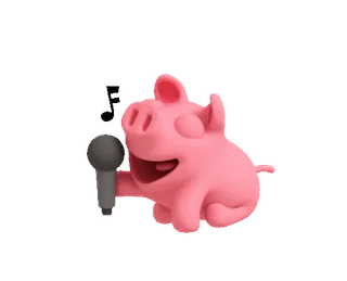 Pink Pig • @TgStickery telegram stickers