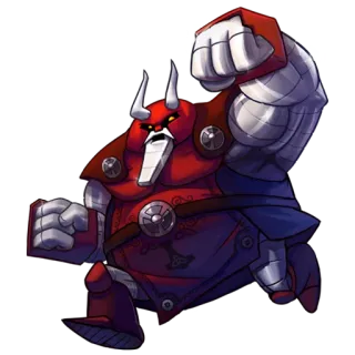 🐃 Fantasy, Demone, Mostro, Creatura, Forza, Rabbia, Furia, Rosso, Guerriero telegram sticker