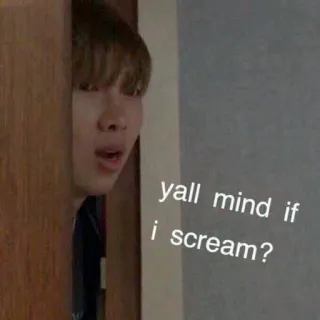 🙀 yall mind if i scream? schreien, meme, lustig, humor, ausdruck, überraschung, ihr telegram sticker