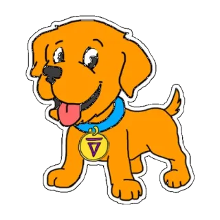 🤩 собака, щенок, мультфильм, домашнее животное, животное whatsapp sticker