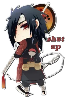 😒 Madara Uchiha Naruto shut up Anime, Manga, Nhân vật, Ninja, Chibi telegram sticker