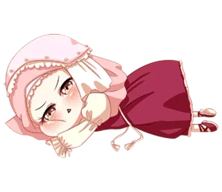 😒 Chibi, Anime, Lindo, Chica, Dibujo animado whatsapp sticker