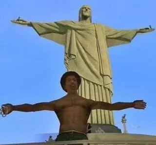 🌟 Brazil, Christ the Redeemer, statue, Rio de Janeiro, landmark telegram sticker