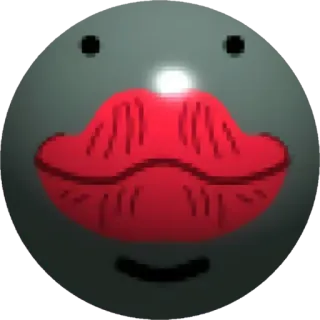 🤩 Lippen, Gesicht, Kuss, Emoji, Cartoon telegram sticker