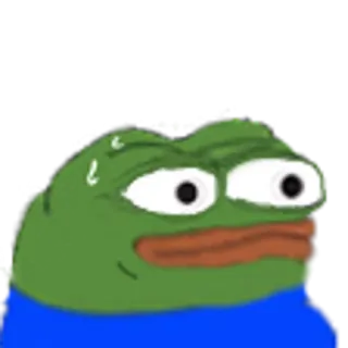 😓 Pepe the Frog meme, frog, emotions, nervous, sweating, expression telegram sticker