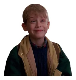😊 Kevin McCallister Home Alone criança, Macaulay Culkin, menino, criança, filme, esqueceram de mim whatsapp sticker