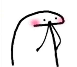 🤜 florkofcows, streepmannetje, blozend, Meme, internet cultuur telegram sticker