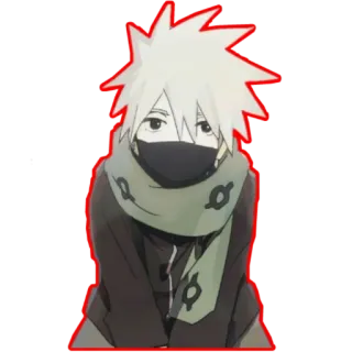 🧐 Kakashi Hatake Naruto 애니메이션, 카카시, 나루토, 닌자, 캐릭터, 머플러, 마스크 telegram sticker