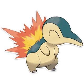 🔥 Cyndaquil Pokemon 火球鼠, 宝可梦, 火, 动物, 可爱 whatsapp sticker