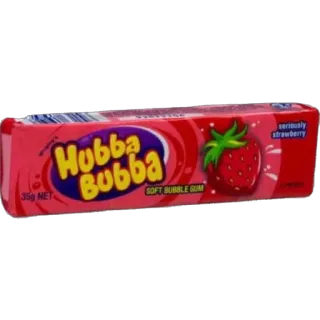 🫥 Hubba Bubba, SOFT BUBBLE GUM Hubba Bubba, gum, strawberry, bubble gum, candy, sweets, snack telegram sticker