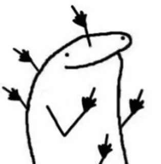 📈 dedo do meio, ofensivo, desenho animado, desenho, gesto, rude telegram sticker