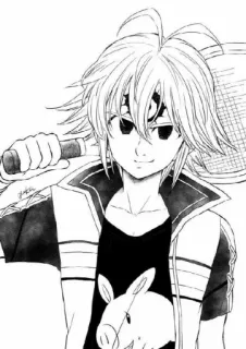 😎 Meliodas Seven Deadly Sins Anime, Manga, Seven Deadly Sins, Meliodas, Fanart, Boar Hat telegram sticker