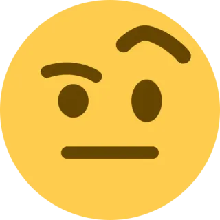 🤨 emoji, questioning, doubt, expression, face telegram sticker