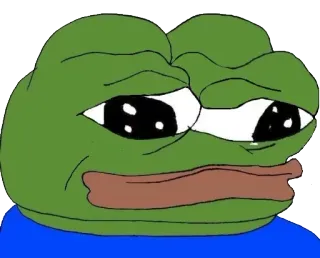 😊 Pepe the Frog traurig, frosch, meme, pepe, weinen, internet telegram sticker