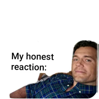 😀 Henry Cavill My honest reaction: henry cavill, my honest reaction, meme, reaction face, actor, stare whatsapp sticker