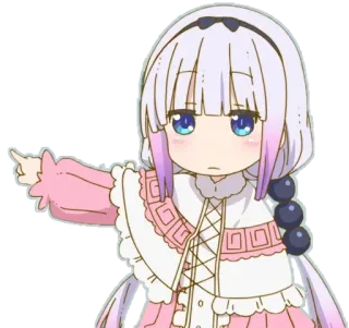 👈 Kanna Kamui Miss Kobayashi's Dragon Maid Anime, Drago, Carino, Kanna, Kanna Kamui, Miss Kobayashi's Dragon Maid telegram sticker