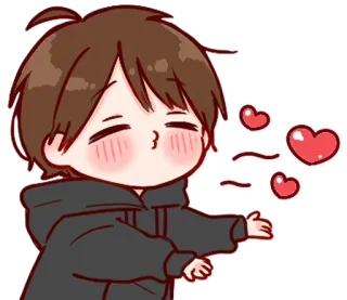 😘 amore, cuore, carino, affetto, cartoni animati, anime telegram sticker