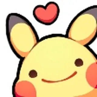 🥰 carino, animale, cartone animato, cuore, giallo telegram sticker