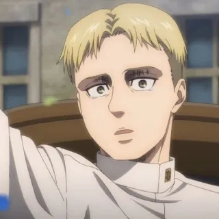 👾 Falco Grice Attack on Titan アニメ, ファルコ, グライス, キャラクター, 悲しい, 涙 whatsapp sticker