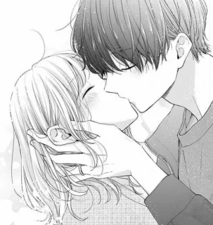 ❤️ bacio, romantico, anime, manga, amore, coppia, affetto telegram sticker