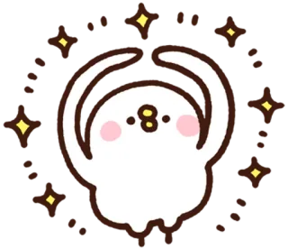 ⭕ lindo, kawaii, personaje, brillos, feliz telegram sticker