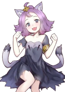 🐱 Anime, Nekomimi, Mignon, Illustration telegram sticker