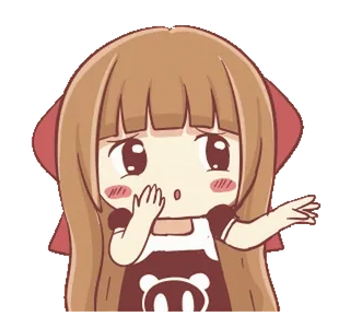 🍞 Аниме девушка, Каваий, Милый, Мультфильм, Чиби, Персонаж telegram sticker