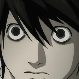 😕 Light Yagami Death Note Anime, Manga, Death Note, Light Yagami, Ryuk, L telegram sticker