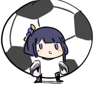 ⚽ Anime-Stil, Fußball, süß, Cartoon, digitale Kunst, Aufkleber telegram sticker