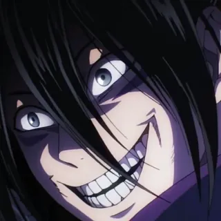 😈 Speed-o'-Sound Sonic One-Punch Man Аниме, Злодей, Скорость, Ниндзя, Жуткий, Улыбка telegram sticker
