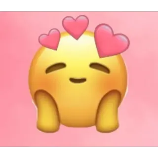 🥰 emoji, hartjes, schattig, liefde, gezicht telegram sticker