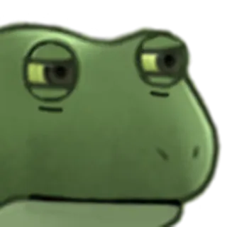 😑 rana, meme, triste, verde whatsapp sticker