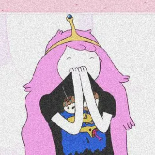 🍓 Princess Bubblegum Adventure Time 卡通, 泡泡糖公主, 探险活宝, 粉色, 角色, 动画 telegram sticker