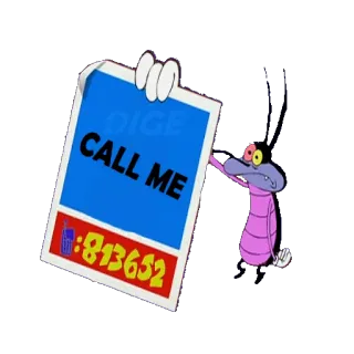 ☎ CALL ME appel, téléphone, dessin animé, personnage telegram sticker
