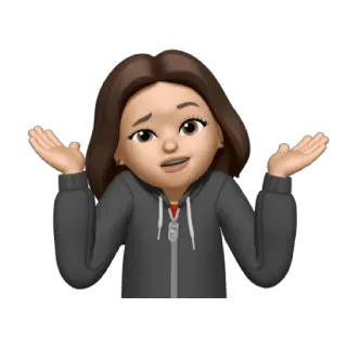 🤷‍♀️ Emoji, Pessoa, Avatar, Desenho animado, Dar de ombros telegram sticker