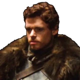 😕 Robb Stark Game of Thrones Robb Stark, Game of Thrones, Norte, Winterfell, Fantasia, Personagem telegram sticker