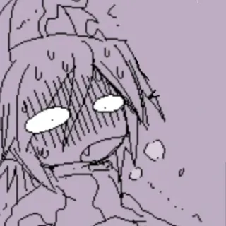 😨 anime, sweat, stress, distressed, nervous whatsapp sticker