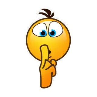 😶 emoji, shhh, silence, quiet, finger, mouth, secret telegram sticker