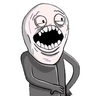💁‍♂️ มีม, Rage Face, อินเทอร์เน็ต, ตลก, สีหน้า whatsapp sticker