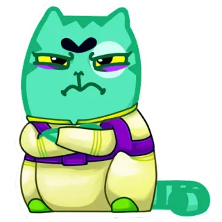 😠 cat, angry, cartoon, animal, sticker, attitude telegram sticker