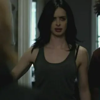 🥀 Jessica Jones Jessica Jones (TV series) donna, capelli scuri, televisione, Marvel, supereroe telegram sticker