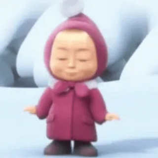 🍬 Masha Masha and the Bear 만화, 겨울, 눈, 소녀, 마샤와 곰 telegram sticker