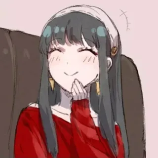 ☺️ Yor Forger Spy x Family Anime, Dessin animé, Yor Forger, Spy x Family, Femme, Souriant telegram sticker