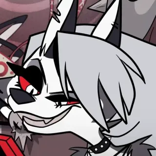 😉 Loona Helluva Boss perro infernal, Loona, anime whatsapp sticker