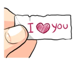 ❤ I ❤️ you amor, corazón, mensaje, romántico, lindo telegram sticker