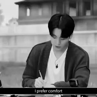 🎤 I prefer comfort comfort, writing, person, indoors, Korean telegram sticker