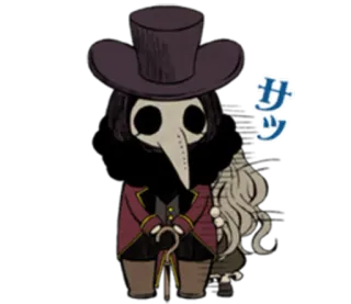 😰 サッ หมอโรคระบาด, น่ารัก, ตัวละคร, การ์ตูน telegram sticker