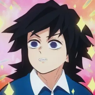 🙌 Giyu Tomioka Demon Slayer Anime, Demon Slayer, Giyu Tomioka, Personnage, Manga, Animé whatsapp sticker